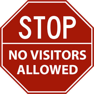 Sign - Stop | No visitors allowed