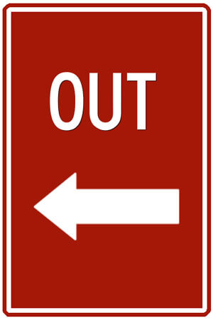 wayfinding sign - Out