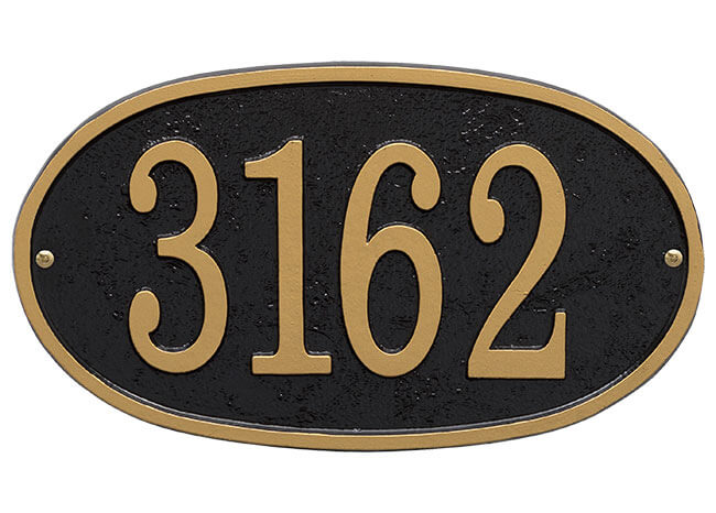 Fast & Easy Oval House Numbers Plaque