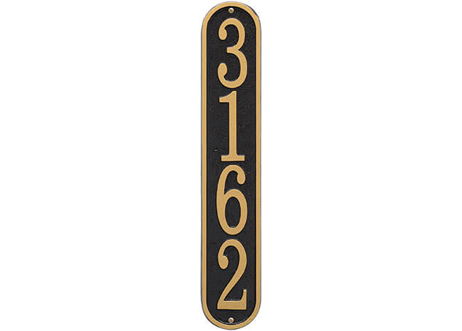 Fast & Easy Vertical House Numbers Plaque